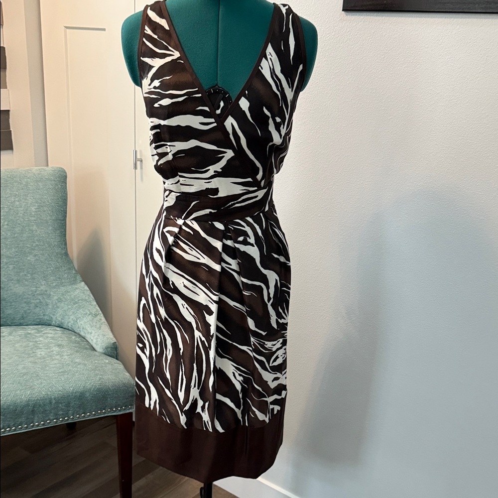 Banana Republic Zebra Pattern Midi Dress